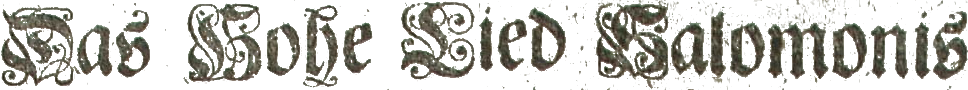 Der Das Hohe Lide Salomonist Salomonis